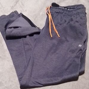 Russell Athletic Gray Joggers with Orange Drawstring